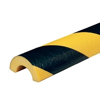 Varovný a ochranný profil 5, černá / žlutá, Ø 5 cm × 500 cm